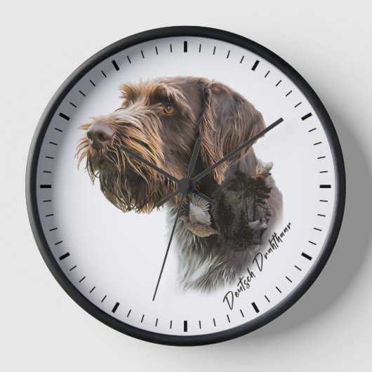 Horloge Pointeur À poils durs allemand (Recto)