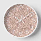 Horloge Points Brown en terre cuite beige et boho (Recto)