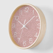 Horloge Points Brown rose & Boho Terracotta Monogramme (Angle)