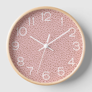 Horloge Points Brown rose & Boho Terracotta Monogramme