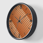 Horloge Points satinés - rouille et cuivre (Angle)