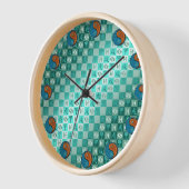 Horloge Poissons & Chien de Bois (Angle)