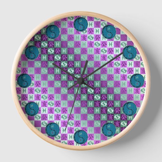Horloge Poissons & Coq d'eau (Recto)