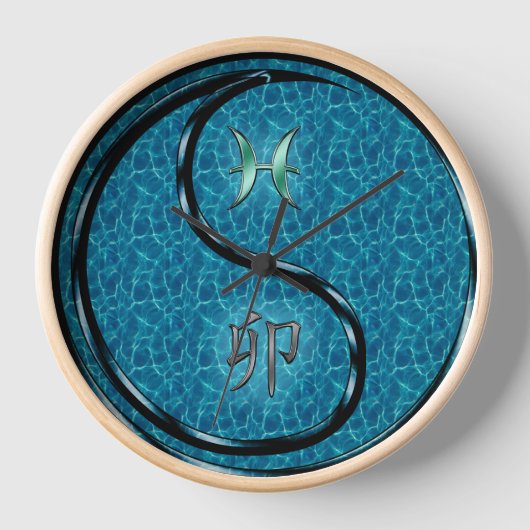 Horloge Poissons & Lapin d'eau (Recto)