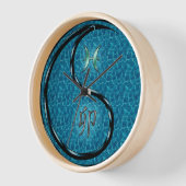 Horloge Poissons & Lapin d'eau (Angle)