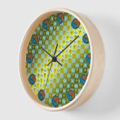 Horloge Poissons & Singe de Bois (Angle)
