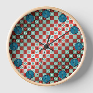 Horloge Poissons & Tigre d'eau