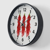 Horloge Poivrons de chili séchés (Angle)