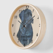 Horloge portrait de black labrador dog (Angle)