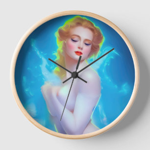 Horloge Portrait de déesse Ethereal - Imaginaire Surreal