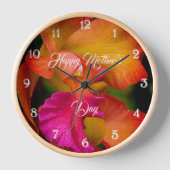 Horloge Portrait de l'orchidée de Cattleya (Recto)