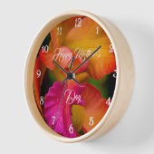 Horloge Portrait de l'orchidée de Cattleya (Angle)