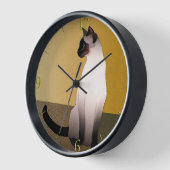 Horloge Portrait d'un chat siamois point seal (Angle)