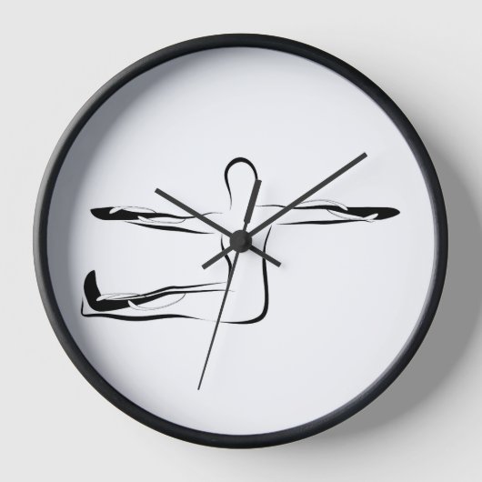 Horloge Pose de torsion de la colonne vertébrale Pilates - (Recto)