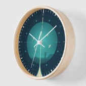 Horloge Poster de l'horloge atomique Deep Space, version b (Angle)