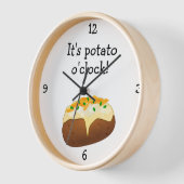 Horloge Potato O'Clock drôle de nourriture thème Grande ho (Angle)