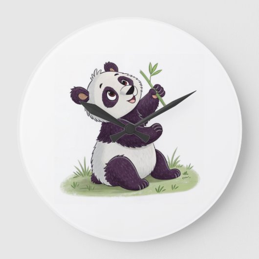Horloge pour amateur de pandas | Décoration murale (Recto)