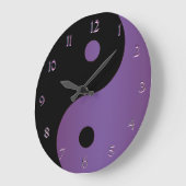 Horloge pourpre et noire de Yin Yang (Angle)