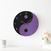 Horloge pourpre et noire de Yin Yang (Maison)
