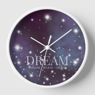 Horloge Poussière Violette de Rêve Mystique