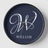 Premier monogramme bleu marine personnalisé