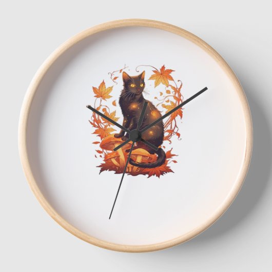 Horloge Présentation magique Chat Pastel Sorcière Casquett (Recto)