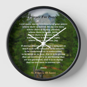 Horloge Prière pour la paix