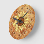 Horloge primitive du mur de tournesol (Angle)