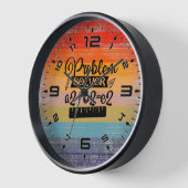 Horloge Professeur de mathématiques Retro Sunset (Angle)