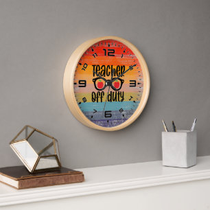 Horloge Professeur Retro Sunset hors service