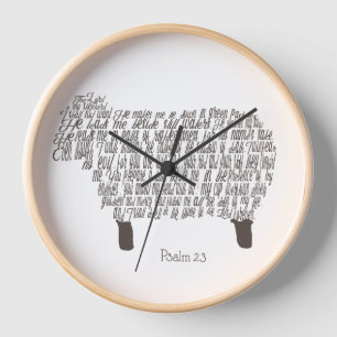 Horloge Psaume 23 Art Christian