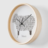 Horloge Psaume 23 Art Christian (Angle)