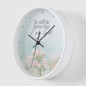 Horloge Psaume 46:10 Restez tranquille et sachez que je su (Angle)