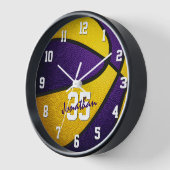 Horloge purple gold boys girls basket-ball personalized (Angle)