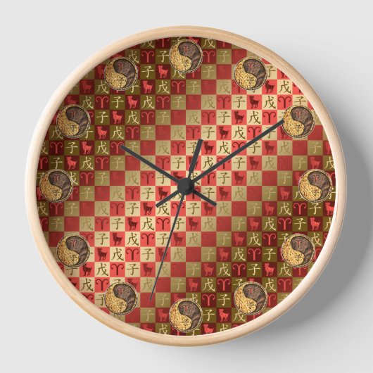 Horloge Puzzle Bélier & Rat de Terre (Recto)