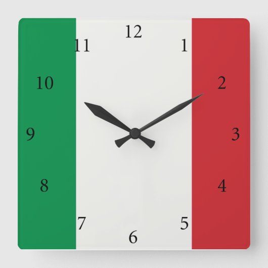 Horloge quadratique Italie (Recto)