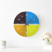 Horloge - Quatre Carrés de couleur (Maison)