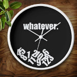 Horloge Quelle que soit l'horloge murale des nombres embro<br><div class="desc">Horloge murale amusante pour ceux qui ne se soucient pas vraiment de l'heure.</div>
