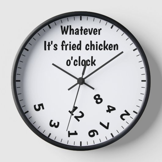 Horloge Quoi que ce soit Fried poulet O'clock Fun Restaura (Recto)