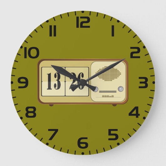 Horloge Radio Flip Rétro Vintage (Recto)