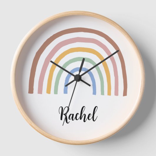 Horloge Rainbow Custom name (Recto)