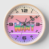 Horloge Rainbow Love Qui Vous Voulez (Recto)