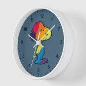 Horloge Rainbow Snoopy (Angle)