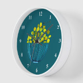 Horloge raisin aquarelle art fruit (Angle)