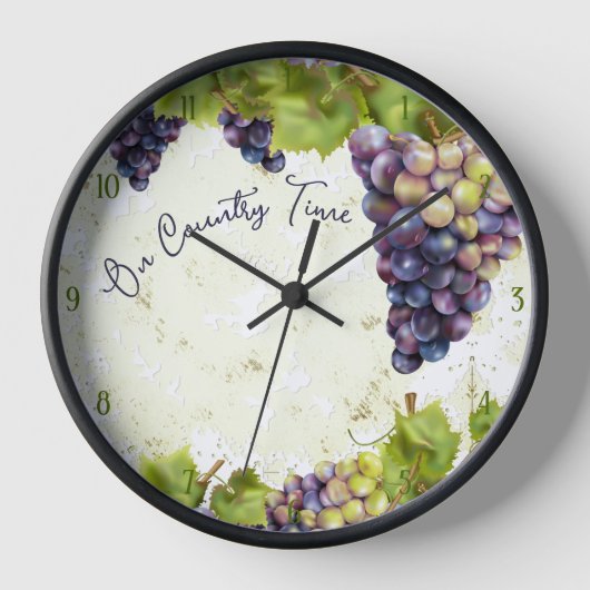 Horloge Raisins Botanique Pays Cuisine (Recto)