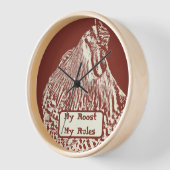 Horloge Red Rooster Chicken Boss Maman Papa Rustic Hen Bar (Angle)