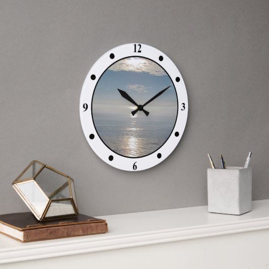 Horloge - Reflets du soleil sur l'océan (Bureau)