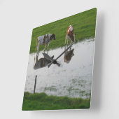 Horloge Réflexion des vaches (Angle)