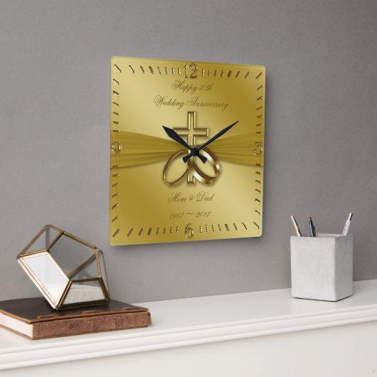 Horloge religieuse du 50e anniversaire du Mariage (Bureau)