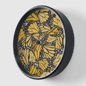 Horloge Reloj de pared circular estampado mariposa monarca (Angle)